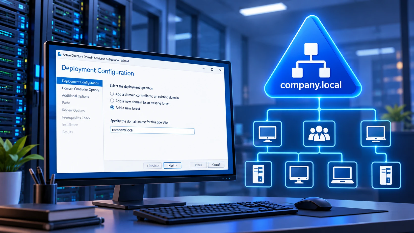 Створення нового домену Active Directory